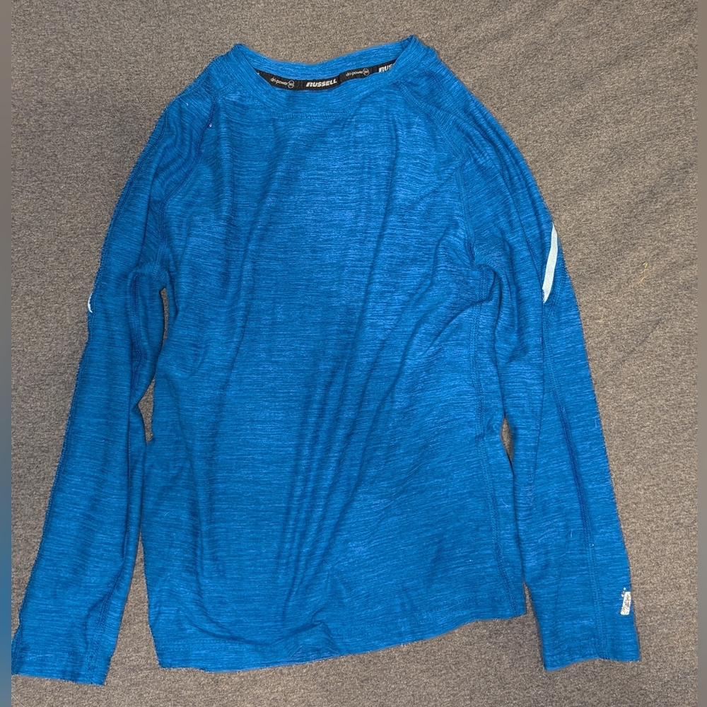 Russell Athletic Blue Long Sleeve Performance Tee